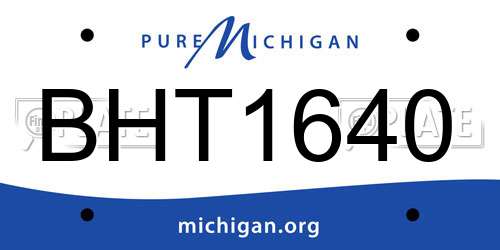BHT1640 Michigan License Plate