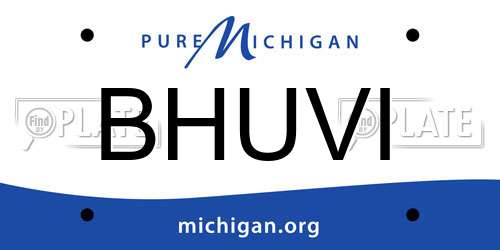BHUVI Michigan License Plate