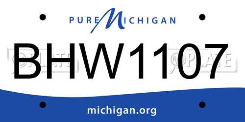 BHW1107 Michigan License Plate