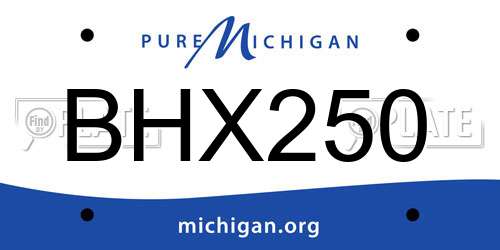 BHX250 Michigan License Plate