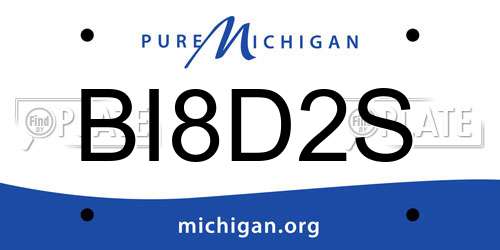 BI8D2S Michigan License Plate