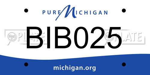 BIB025 Michigan License Plate