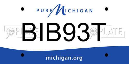 BIB93T Michigan License Plate