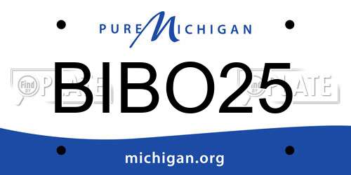 BIBO25 Michigan License Plate
