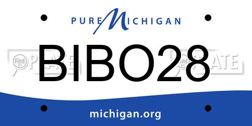 BIBO28 Michigan License Plate