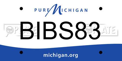BIBS83 Michigan License Plate