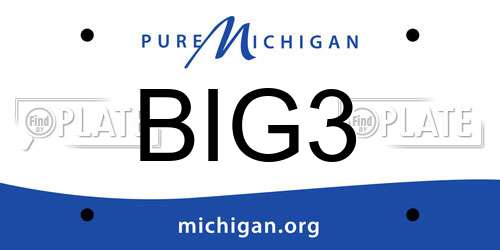 BIG3 Michigan License Plate