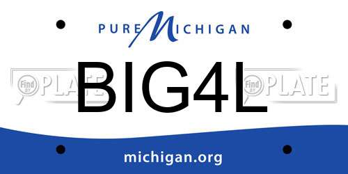BIG4L Michigan License Plate