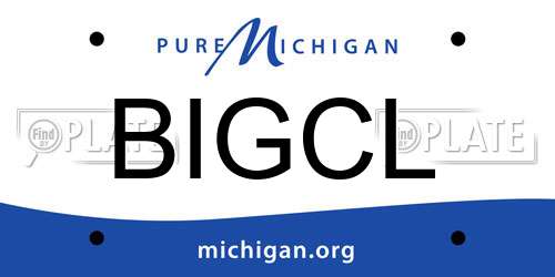 BIGCL Michigan License Plate