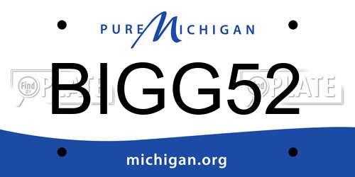BIGG52 Michigan License Plate