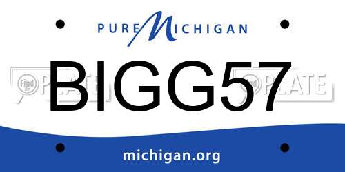 BIGG57 Michigan License Plate