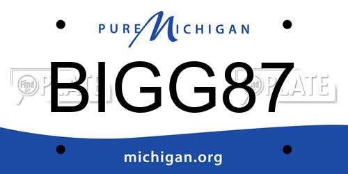 BIGG87 Michigan License Plate