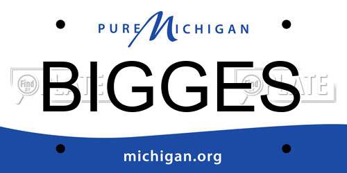 BIGGES Michigan License Plate