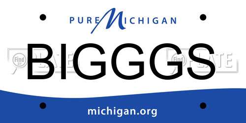 BIGGGS Michigan License Plate