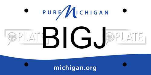 BIGJ Michigan License Plate