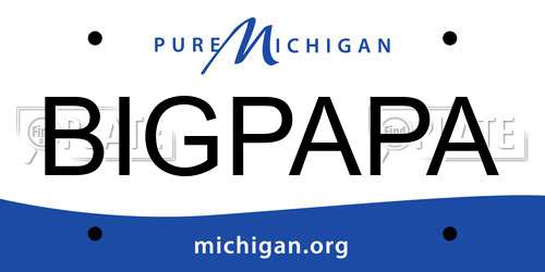 BIGPAPA Michigan License Plate