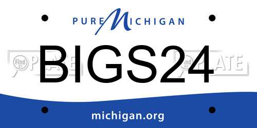 BIGS24 Michigan License Plate