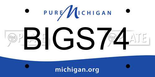 BIGS74 Michigan License Plate