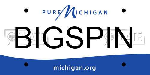 BIGSPIN Michigan License Plate