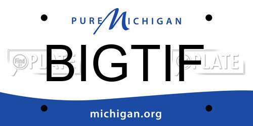 BIGTIF Michigan License Plate