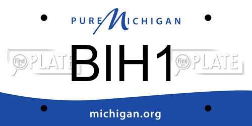 BIH1 Michigan License Plate