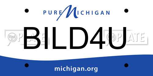 BILD4U Michigan License Plate