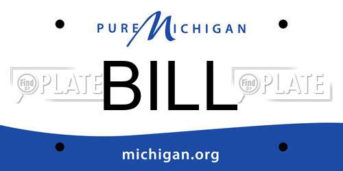 BILL Michigan License Plate