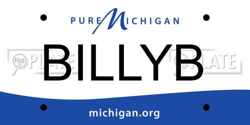 BILLYB Michigan License Plate