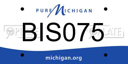 BIS075 Michigan License Plate
