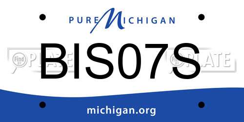 BIS07S Michigan License Plate