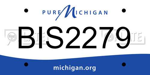 BIS2279 Michigan License Plate
