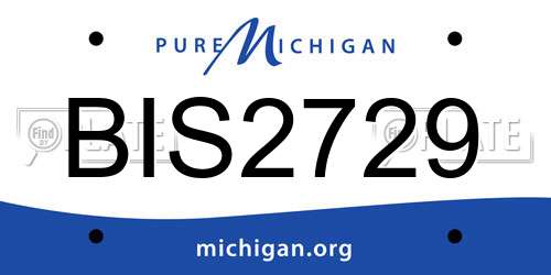 BIS2729 Michigan License Plate