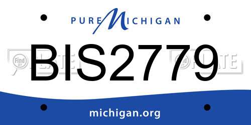 BIS2779 Michigan License Plate