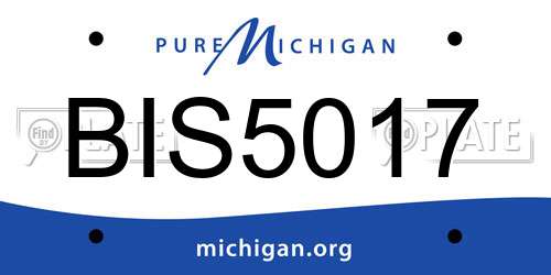 BIS5017 Michigan License Plate