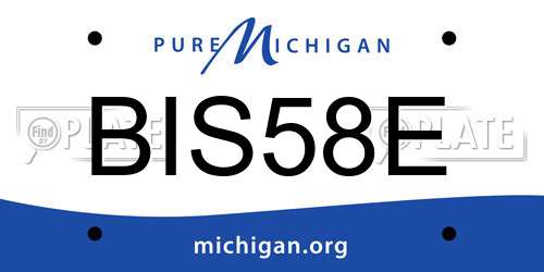 BIS58E Michigan License Plate