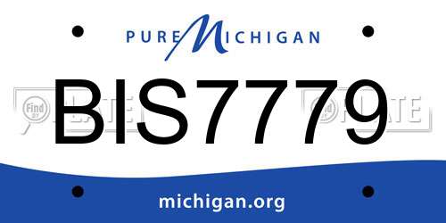 BIS7779 Michigan License Plate
