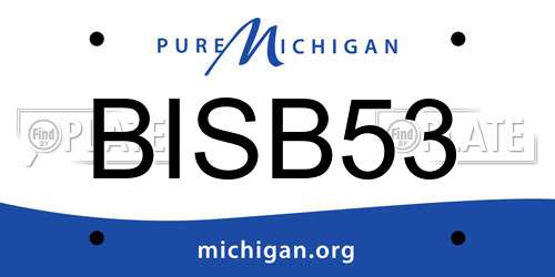 BISB53 Michigan License Plate