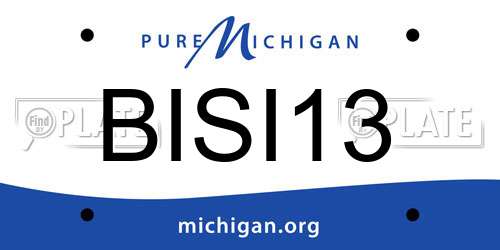 BISI13 Michigan License Plate