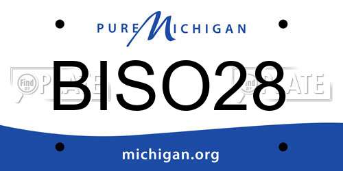 BISO28 Michigan License Plate