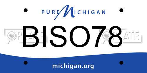 BISO78 Michigan License Plate