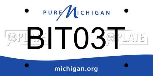 BIT03T Michigan License Plate