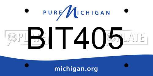 BIT405 Michigan License Plate