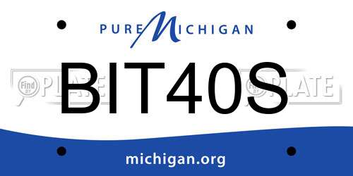 BIT40S Michigan License Plate