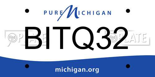BITQ32 Michigan License Plate