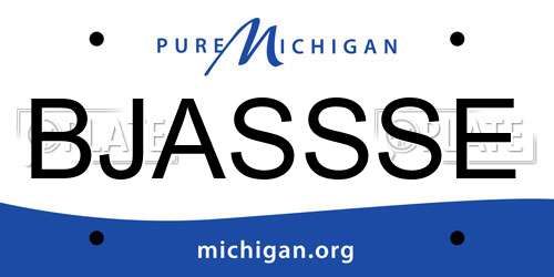 BJASSSE Michigan License Plate