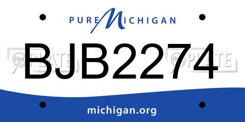 BJB2274 Michigan License Plate