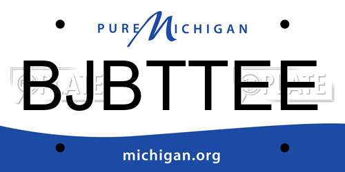 BJBTTEE Michigan License Plate