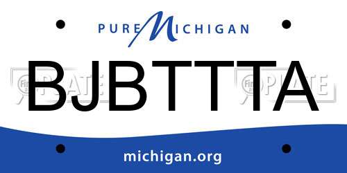 BJBTTTA Michigan License Plate