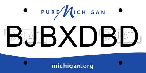 BJBXDBD Michigan License Plate