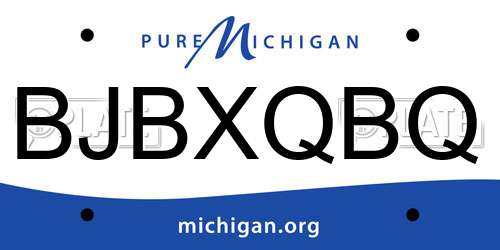 BJBXQBQ Michigan License Plate